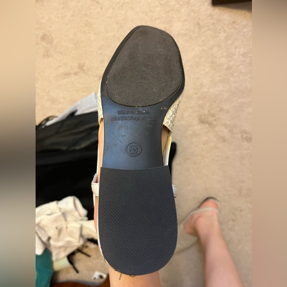 Cream knit square toe flats, 8.5 - Picture 4 of 4